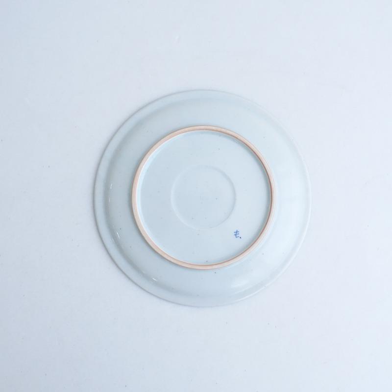 美品】大井萌子 *染付 陽花兎5寸皿*プレートお皿ウサギ食器作家【陶器