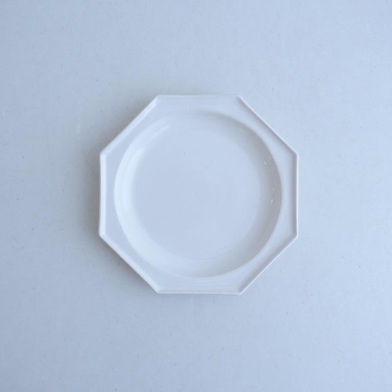 美品】山本拓也 *八角平皿 M 白*器うつわお皿プレート食器作家【陶器 