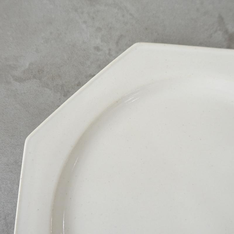 美品】田中直純 *オクトゴナル M*器うつわプレート八角形お皿ホワイト