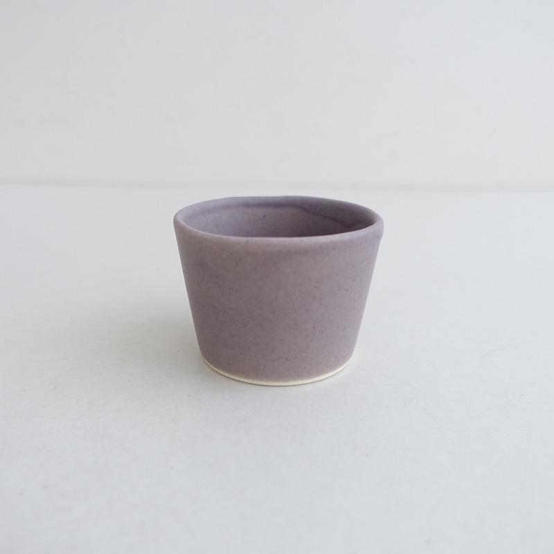 美品】吉村和美 *フリーカップ 8cm*器うつわコップ小鉢パープル食器 