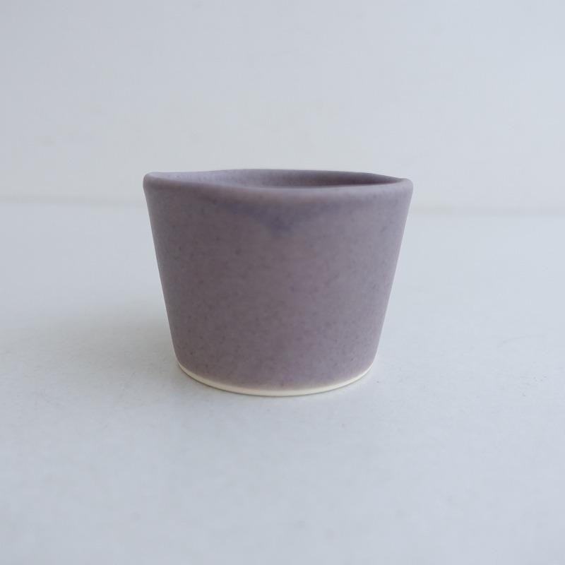 美品】吉村和美 *フリーカップ 8cm*器うつわコップ小鉢パープル食器