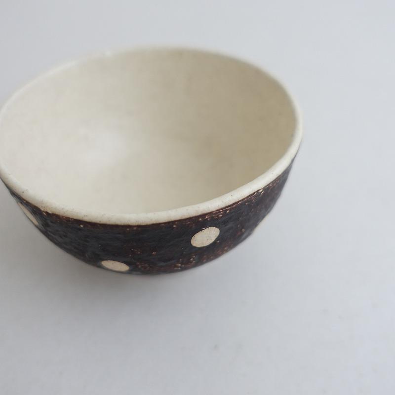 美品】金井啓 *ドット柄 飯碗*器うつわお茶碗水玉食器作家【陶器