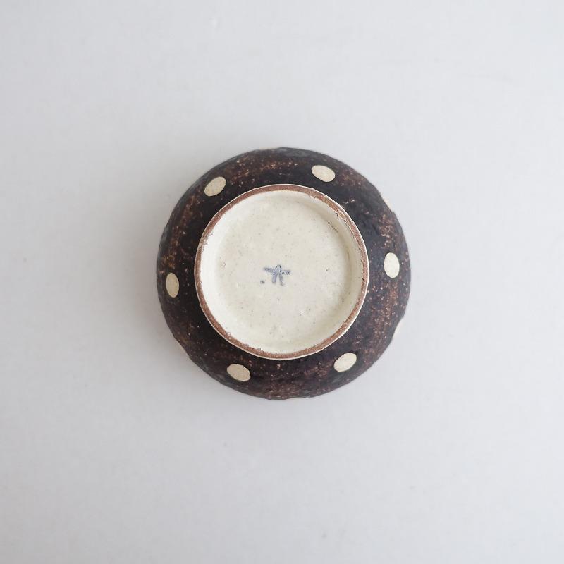 金井啓さんの花柄の茶碗 作家さん 美品】金井啓 *ドット柄 飯碗*器うつわお茶碗水玉食器作家【陶器