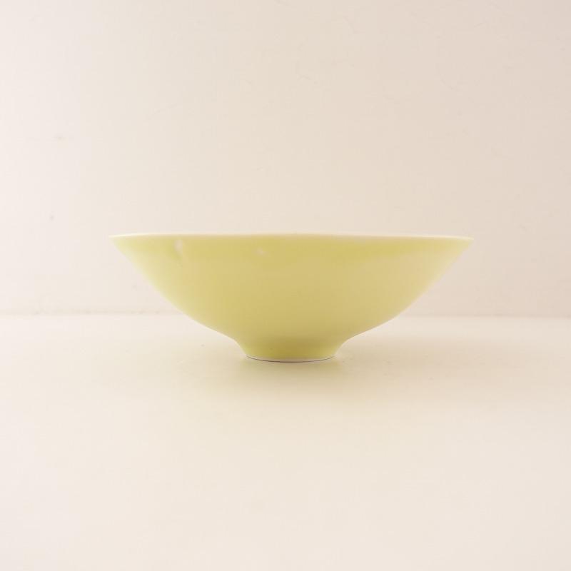太宰久美子 *浅鉢*お鉢ボウルお皿和食器黄色イエローディーププレート 