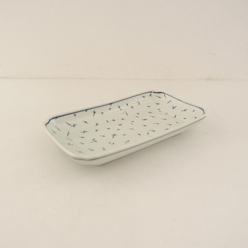 東屋 【美品】SCOPE20周年記念別注/東屋 *木瓜角皿 ヒラヒラ 正角*青