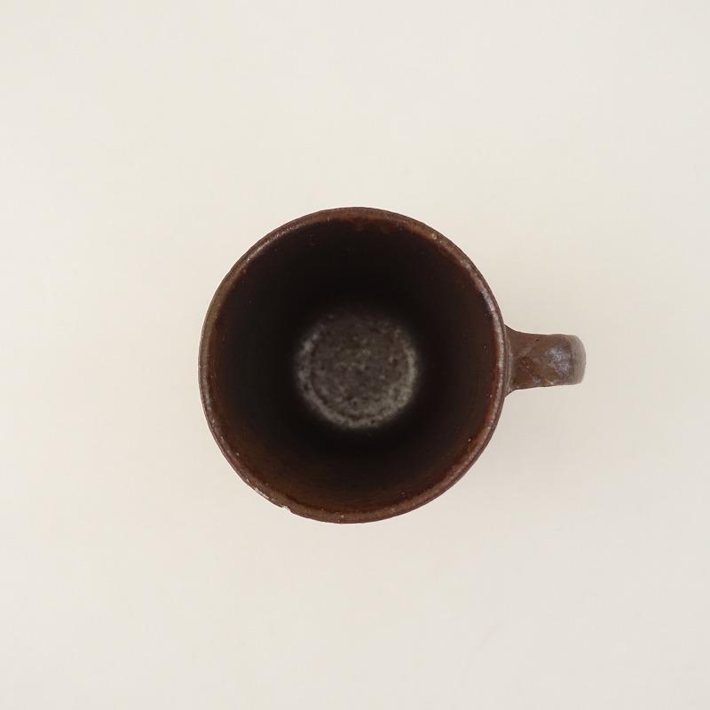 城進 *鉄絵マグカップ 大*コップ茶色ブラウン食器ヘリンボーン【陶器
