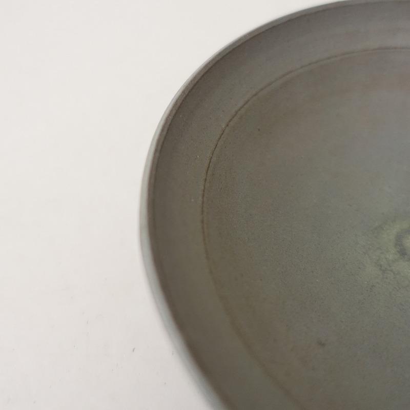 安福由美子 脚付フリル小鉢 錆 2枚セット