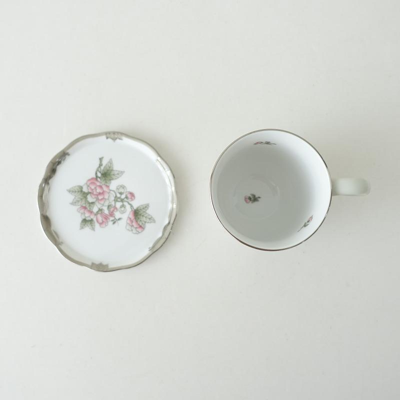 美品】HEREND ヘレンド *ヴィクトリア プラチナ マグカップ＆ソーサー 