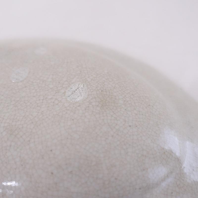 林拓児 *貫入楕円皿 中*白ホワイトお皿オーバルプレートリム皿和食器