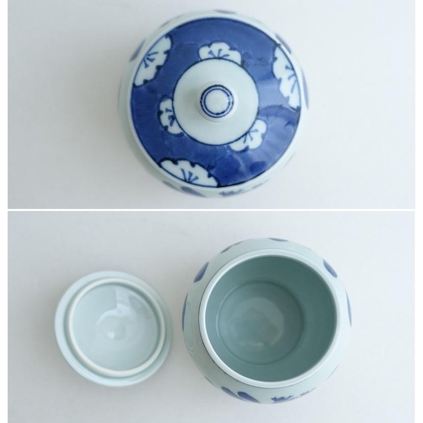 有田焼 其泉窯 *古染花鳥蓋物*保存容器キャニスター和食器染付け【陶器
