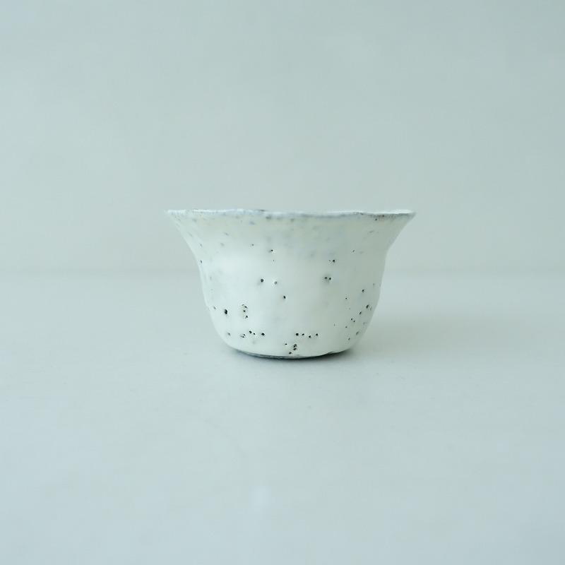 美品】藤本羊子 *フリーカップ 9cm*白ホワイト小鉢ボウル和食器