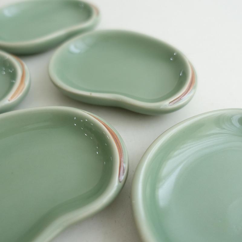 ☆ *たち吉 そら豆 豆皿 5枚セット*緑グリーン小皿お皿和食器橘吉