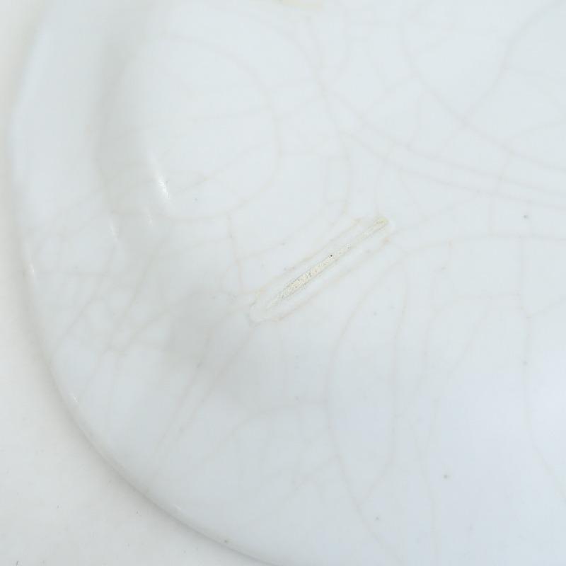 村上雄一 *オーバルプレート 27cm ホワイト*お皿貫入白リム皿和食器