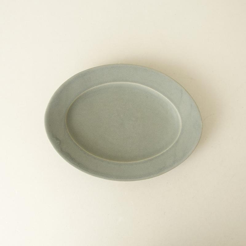 あわびウェア Awabi ware *岡本純一 オーバル皿 M 青マット あわびウェア Awabi ware *岡本純一 オーバル皿 M 青マット