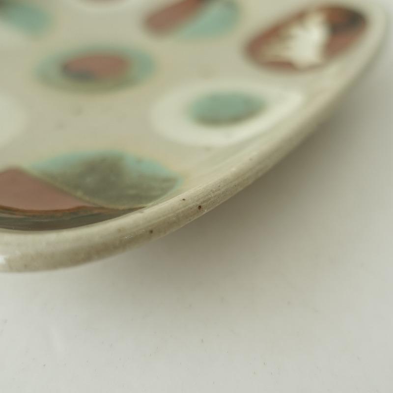 美品】鈴木稔 *角皿 19cm*スクエアプレート絵付けねこネコ猫お皿和食器