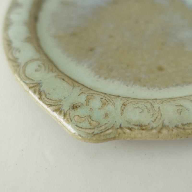 美品】鈴木稔 *リム皿 16.5cm*デザインプレートお皿和食器銘々皿取り皿