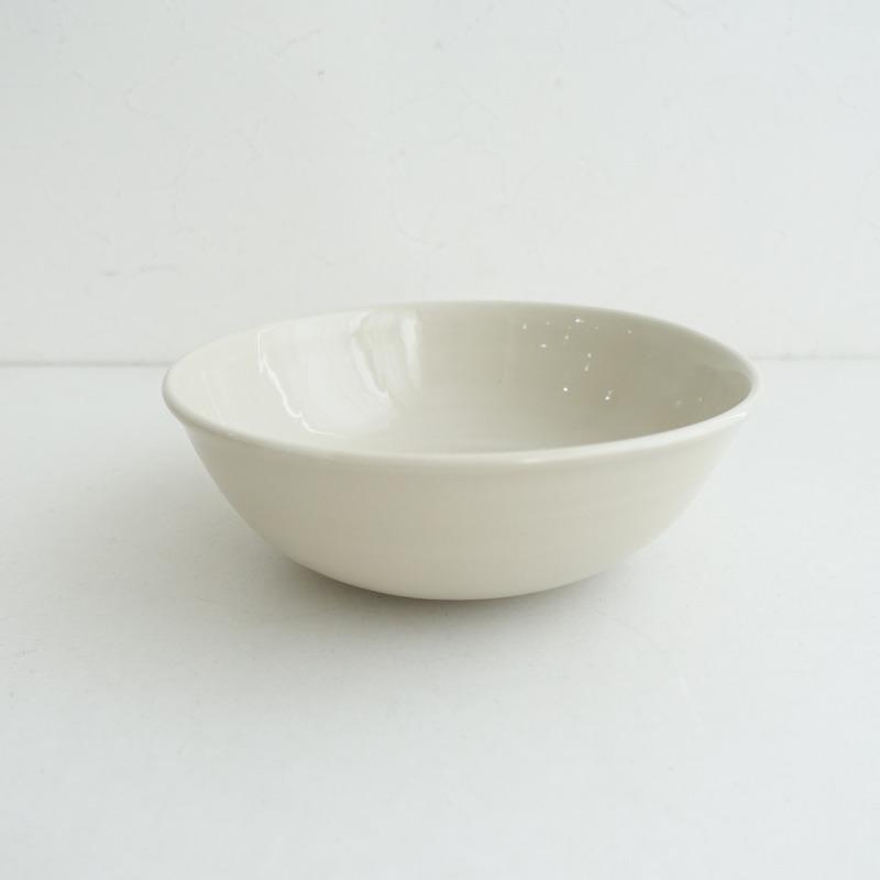 美品】中本純也 *大鉢 21cm*ベージュお鉢丼どんぶりボウル和食器作家