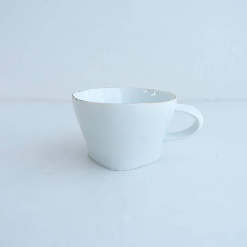 美品】内藤美弥子 *マグカップ*白ホワイトコップ和食器作家【陶器