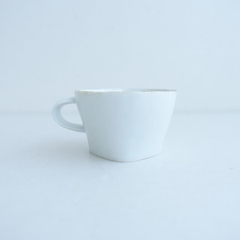 美品】内藤美弥子 *マグカップ*白ホワイトコップ和食器作家【陶器