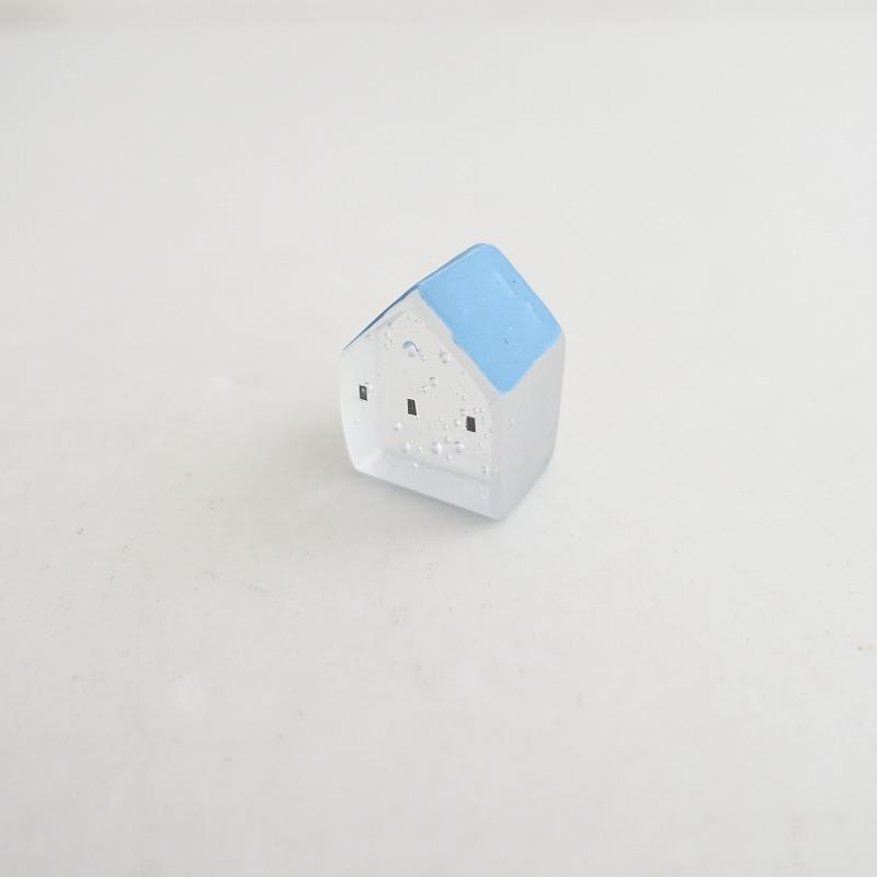 美品】Mellow GLASS メロウグラス タナカユミ *ガラスのオブジェ 青い