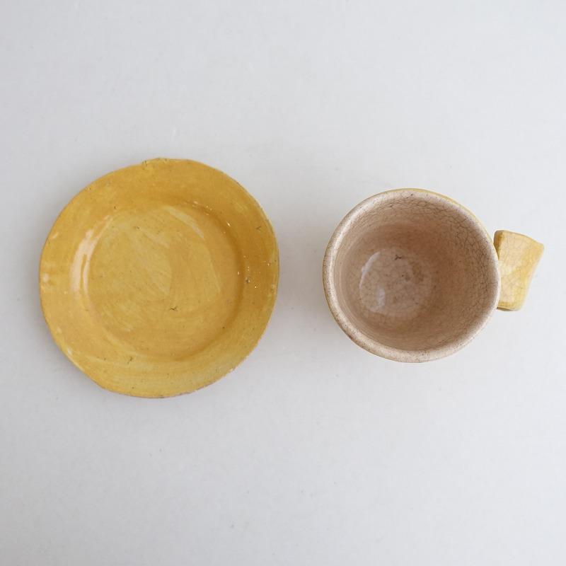 キムホノ 金憲鎬 *カップ＆ソーサー*黄色イエローコップ食器作家