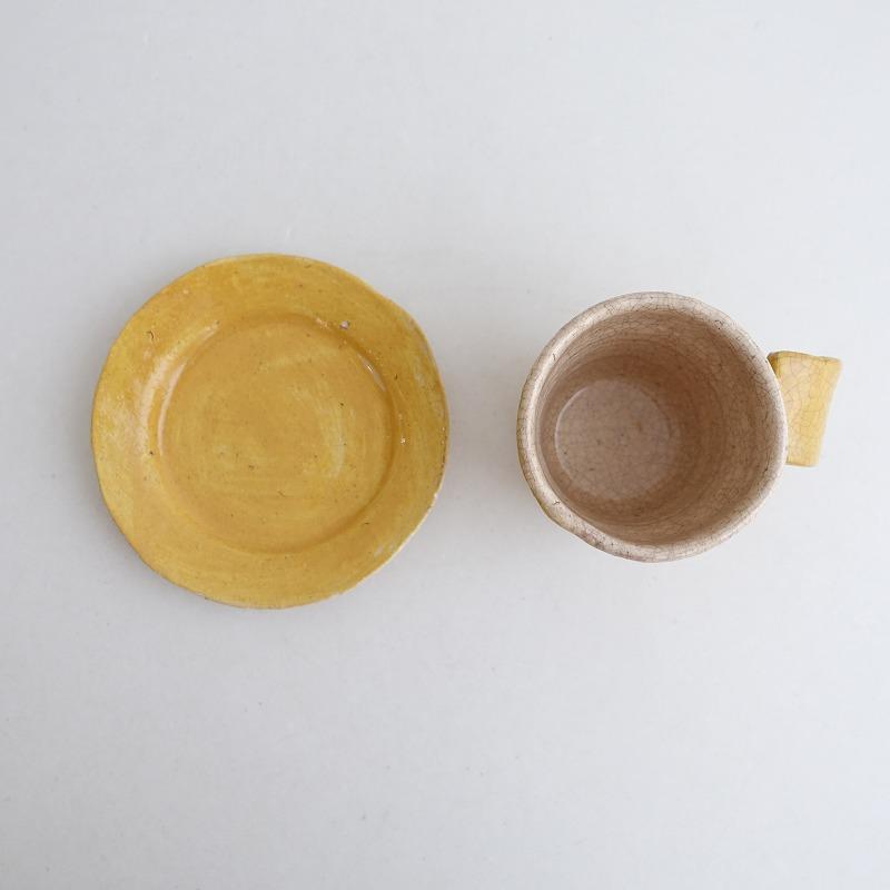 キムホノ 金憲鎬 *カップ＆ソーサー*黄色イエローコップ食器作家