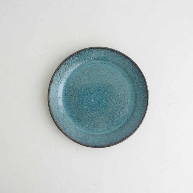 小澤基晴　15センチプレート 美品】小澤基晴 *翡翠 リム皿 15cm*小皿お皿銘々皿プレート和