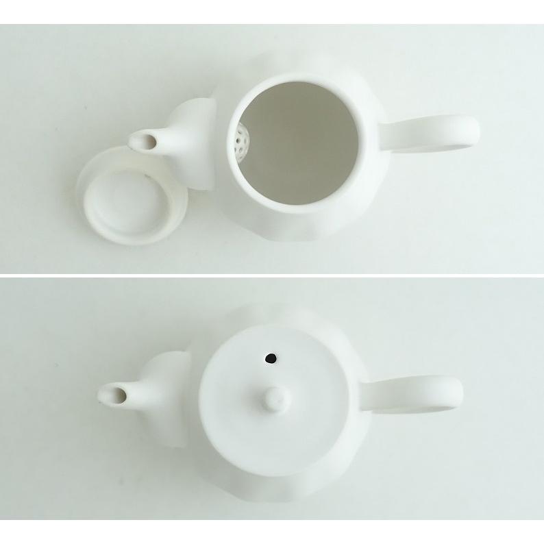 美品】藤村佳澄 *カヌレ 茶器*白ホワイトポット和食器作家食器茶壷