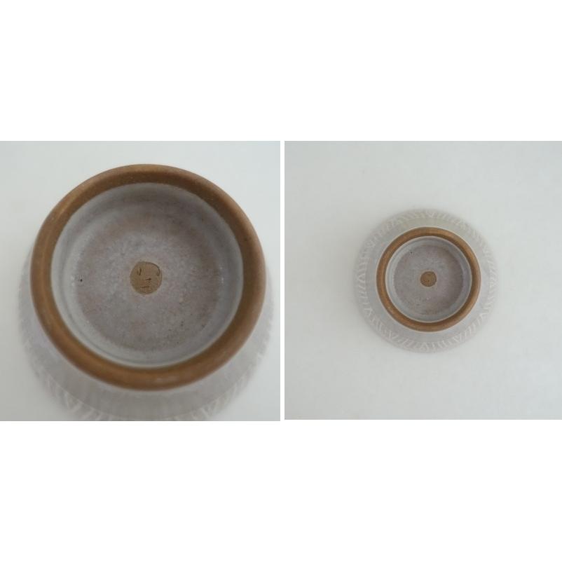 美品】吉村和美 *線刻 フリーカップ*コップ和食器作家紫パープル【陶器