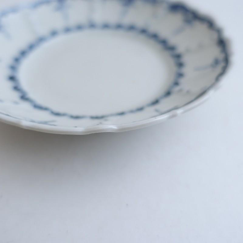 志村和晃 *染付イッチン瓔珞文 5寸皿*深皿お皿和食器絵付けディープ