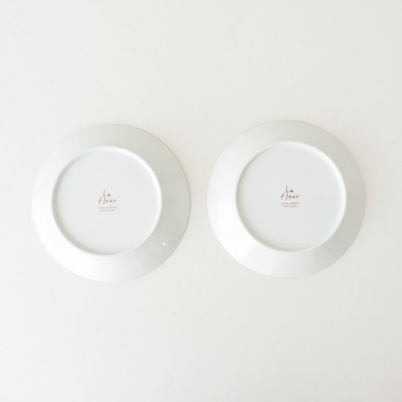 鹿児島睦 *la fleur プレート グレー・イエロー 2枚セット*食器