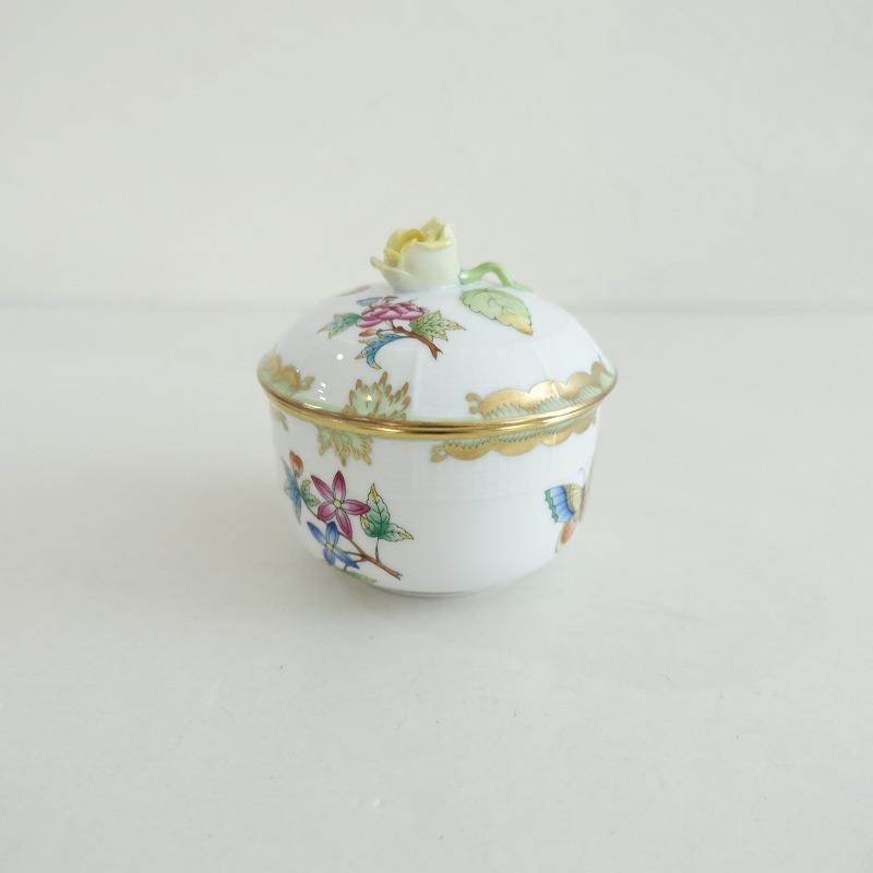 ヘレンド フィンガーボール HEREND ヘレンド *ヴィクトリアブーケ シュガーボウル*食器花蝶【陶器