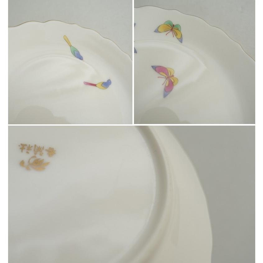香蘭社 *仲良しシリーズ 銘々皿 5枚セット*食器お皿蝶鳥魚【陶器 香蘭社 *仲良しシリーズ 銘々皿 5枚セット*食器お皿蝶鳥魚【陶器