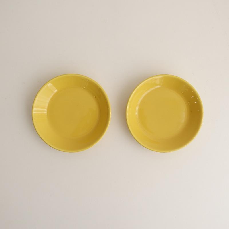 イッタラティーマ　廃盤イエロー　12cmプレート4枚セット イッタラティーマ廃盤イエロー12cmプレート4枚セット