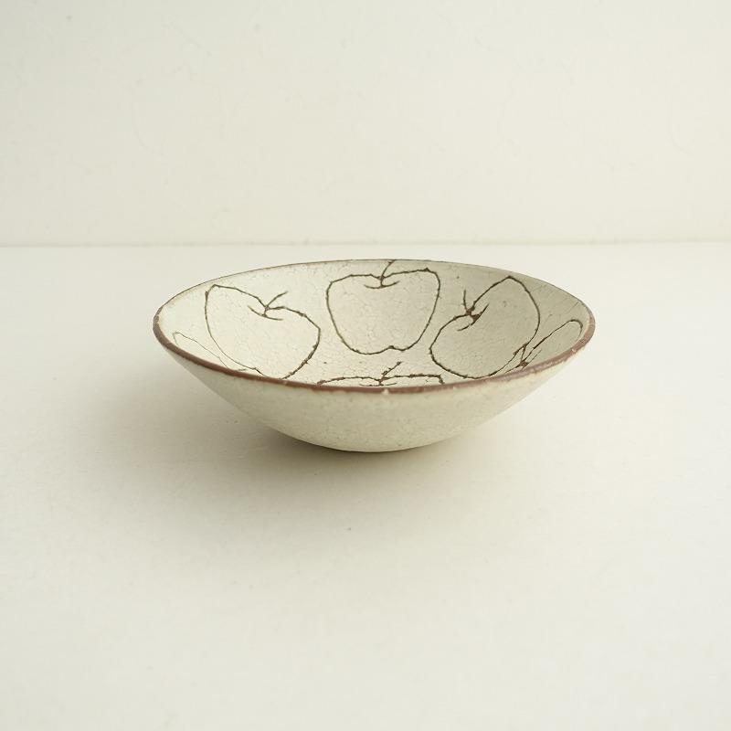 美品】楠田純子 *林檎鉢 18cm*食器お皿器りんご【陶器】(wa87-2409-116