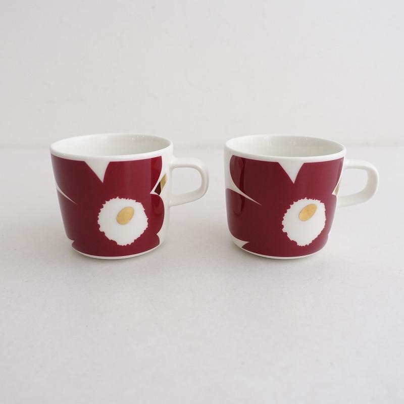 北欧】未使用/マリメッコ marimekko *UNIKKO コーヒーカップ 2点