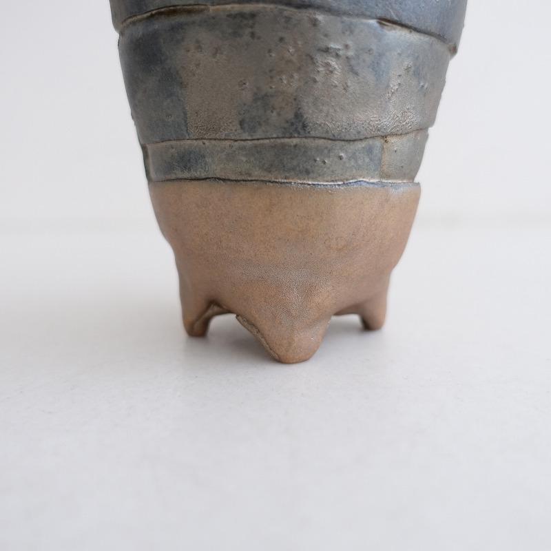 【中田篤】注器 水差し 一輪挿し オブジェ 陶器 美品】中田篤 *花器*フラワーベースインテリア作家オブジェ【陶器