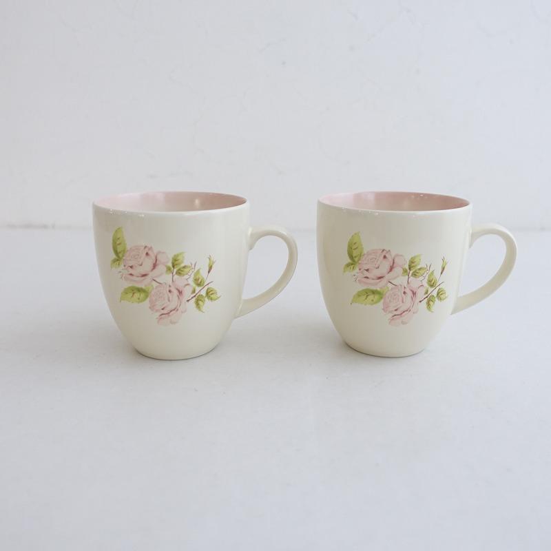 イマン imane *ダイアナローズ マグカップ 2点セット*食器コップ花