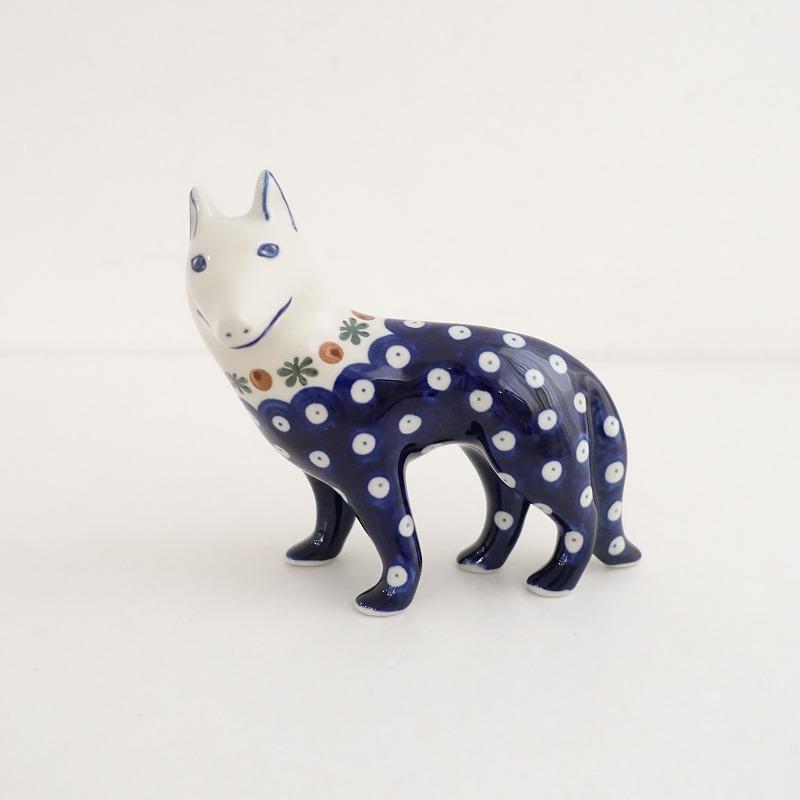 ポーリッシュポタリー Polish Pottery *オブジェ*置物犬きつね動物