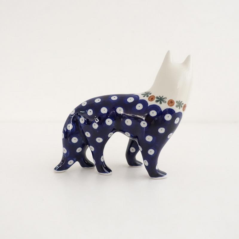 ポーリッシュポタリー Polish Pottery *オブジェ*置物犬きつね動物