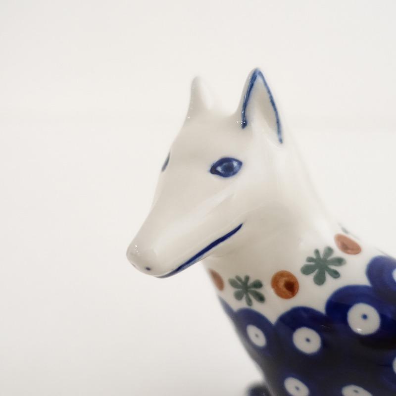 ポーリッシュポタリー Polish Pottery *オブジェ*置物犬きつね動物