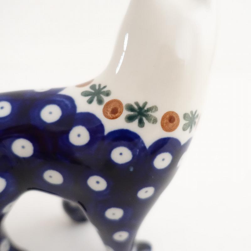 ポーリッシュポタリー/ポーランド食器　犬置物 ポーリッシュポタリー Polish Pottery *オブジェ*置物犬きつね動物