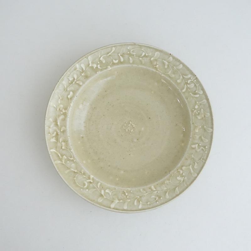 美品】近藤文 *リム皿 25cm*食器お皿うつわ器作家【陶器】(wa87-2509