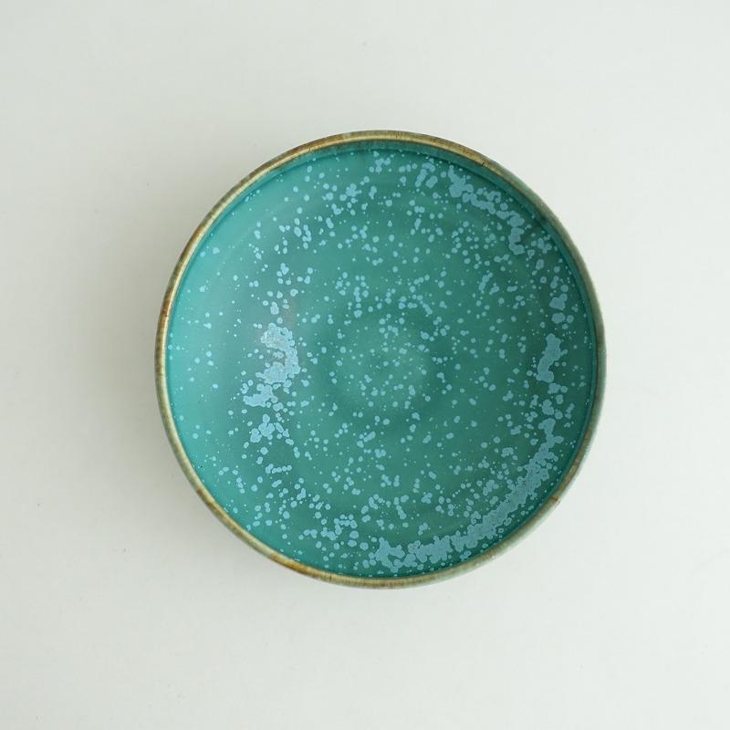 美品】宮本めぐみ *トルコ釉 ドラ鉢 16.5cm*食器お皿うつわ作家【陶器