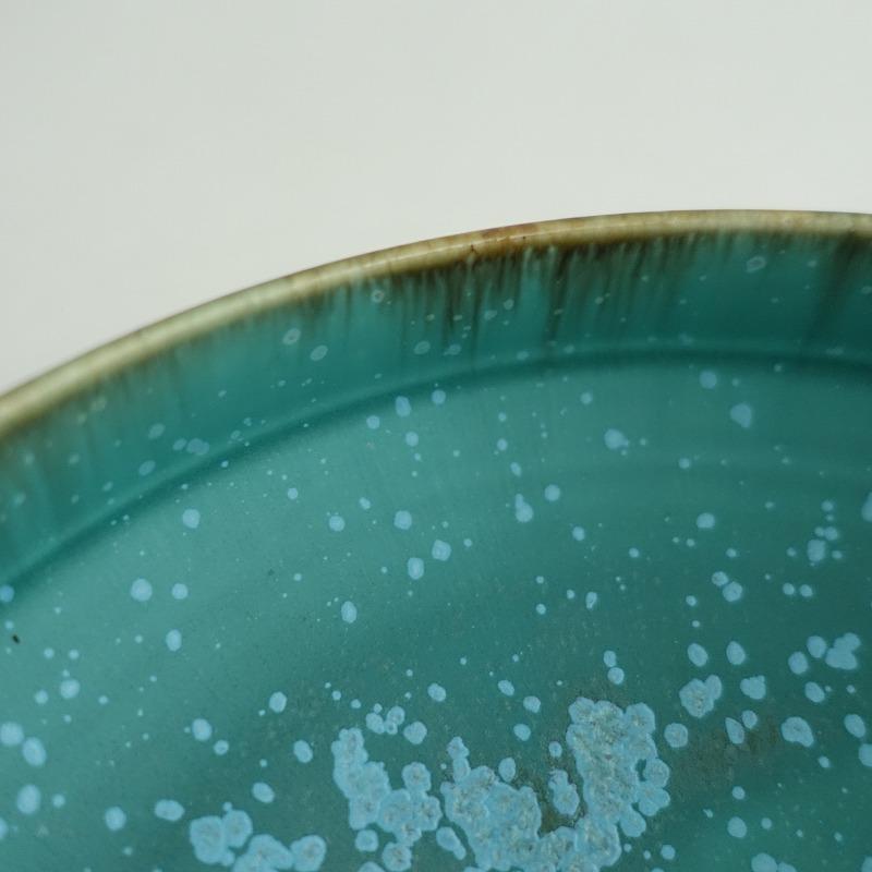 美品】宮本めぐみ *トルコ釉 ドラ鉢 16.5cm*食器お皿うつわ作家【陶器