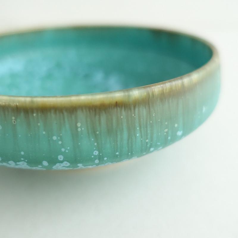 美品】宮本めぐみ *トルコ釉 ドラ鉢 16.5cm*食器お皿うつわ作家【陶器