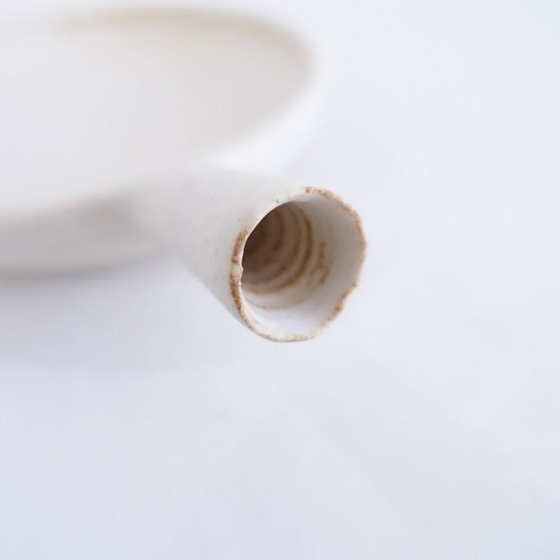 未使用】希少/正島克哉 *平パン 中*作家鍋耐熱土ホワイト【陶器】(wa87