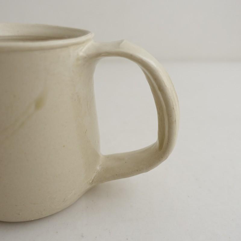 市川孝 *白瓷 ピッチャー*作家しらし乳白色【陶器】(wa87-2511-4
