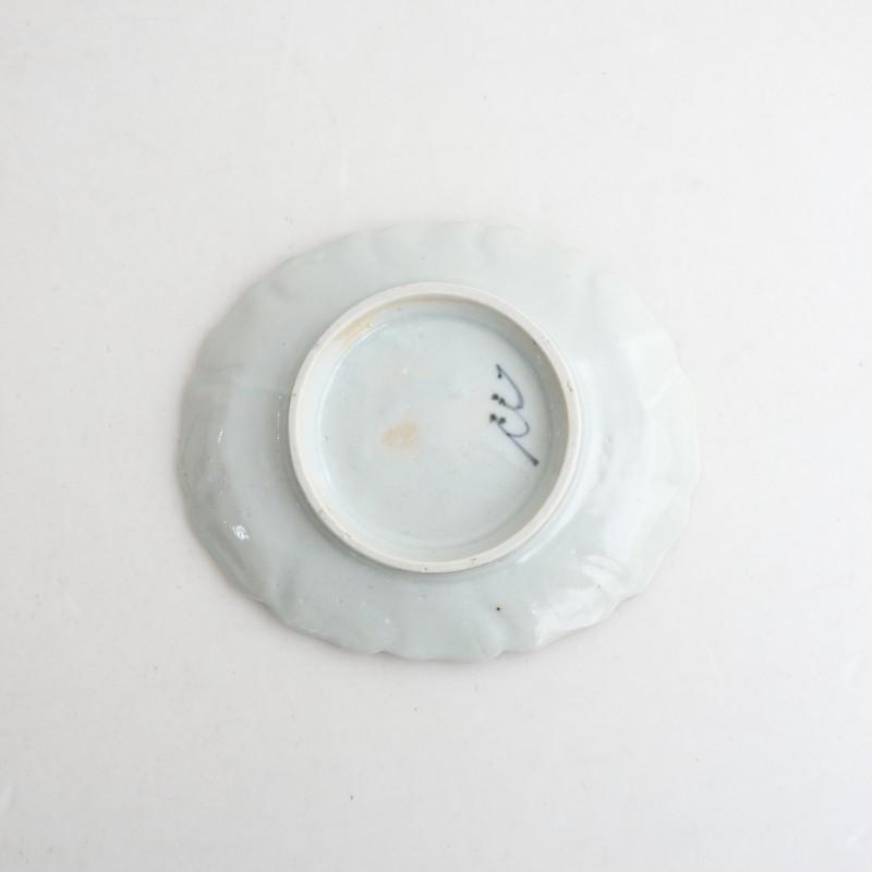 キッチン・食器 送料込み☆佐藤もも子 色絵菫文オーバル皿4寸セット