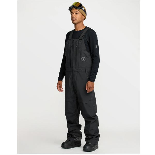 25-26 【 VOLCOM 】   ボルコム   ANYOX GORE-TEX PRO SHELL BIB     ゴアテックス プロ シェル ビブパンツ  BLACK  Mサイズ 正規販売店の画像